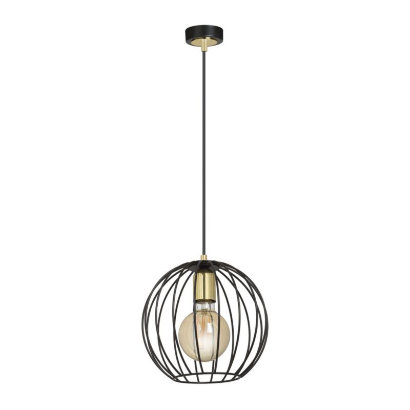 Lampa sufitowa Emibig Albio czarna-mosiądz wym: 100 x 23 x 23 cm 1xE27 x 15W 1 szt.