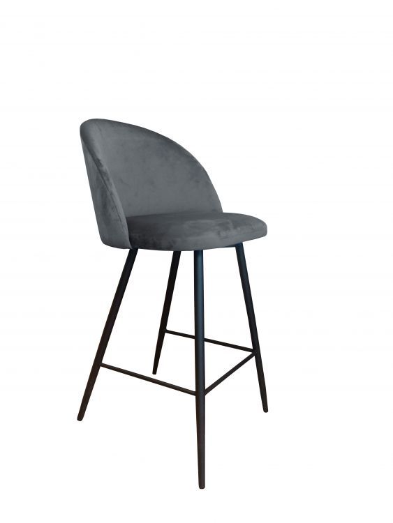 Hoker niski CLAUDINE BL VELVET ciemno szary ATOS 1 szt.