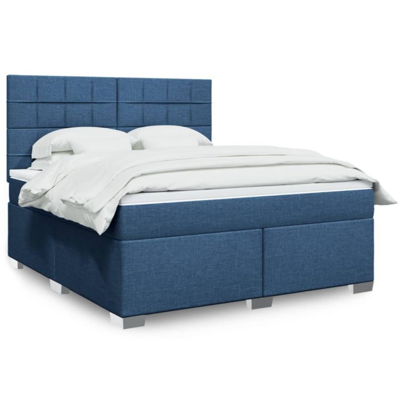 Łóżko z materacem WaszeMeble 180x200 cm niebieski WM-3290573 1 szt.