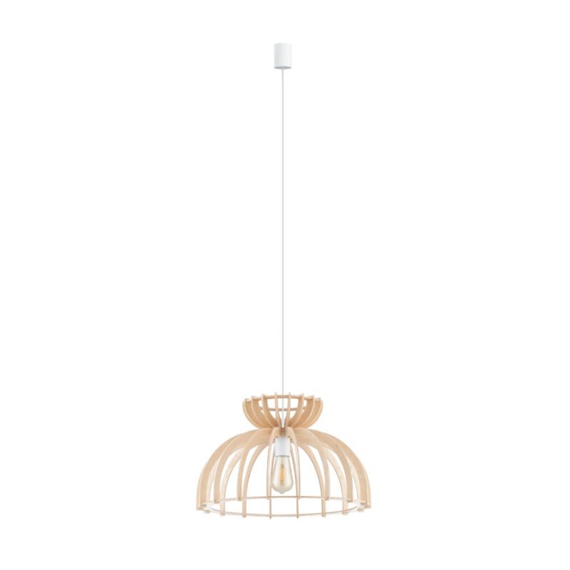 Lampa sufitowa wisząca Nowodvorski Lighting Kymi jasne drewno wym: 160 x 48 x 48 cm 1xE27 x 60W 1 szt.