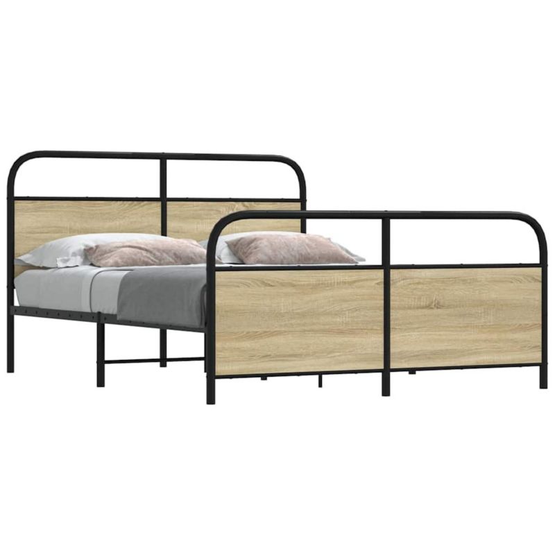 Łóżko metalowe WaszeMeble 160x200 cm dąb sonoma WM-3318651 1 szt.