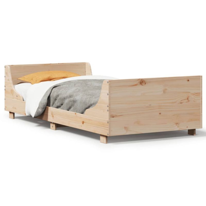 Łóżko drewniane WaszeMeble 75x190 cm brązowe WM-850791 1 szt.