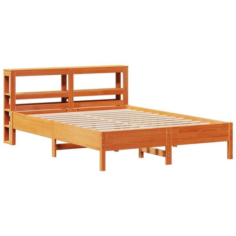 Łóżko drewniane WaszeMeble 135x190 cm brąz WM-3306164 1 szt.