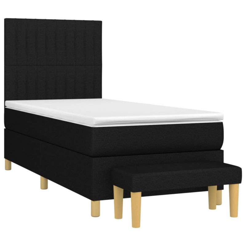 Łóżko kontynentalne WaszeMeble 90x190 cm czarne WM-3137279 1 szt.