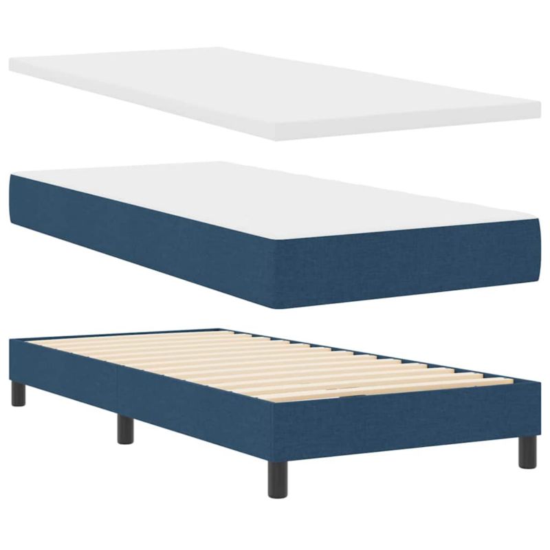 Łóżko z materacem WaszeMeble 100x200 cm niebieski WM-3340016 1 szt.