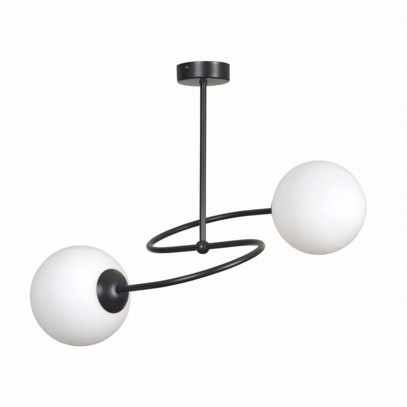 Lampa sufitowa Emibig Selbi czarno-biała wym: 42 x 44 cm 2xE14 x 40W 1 szt.