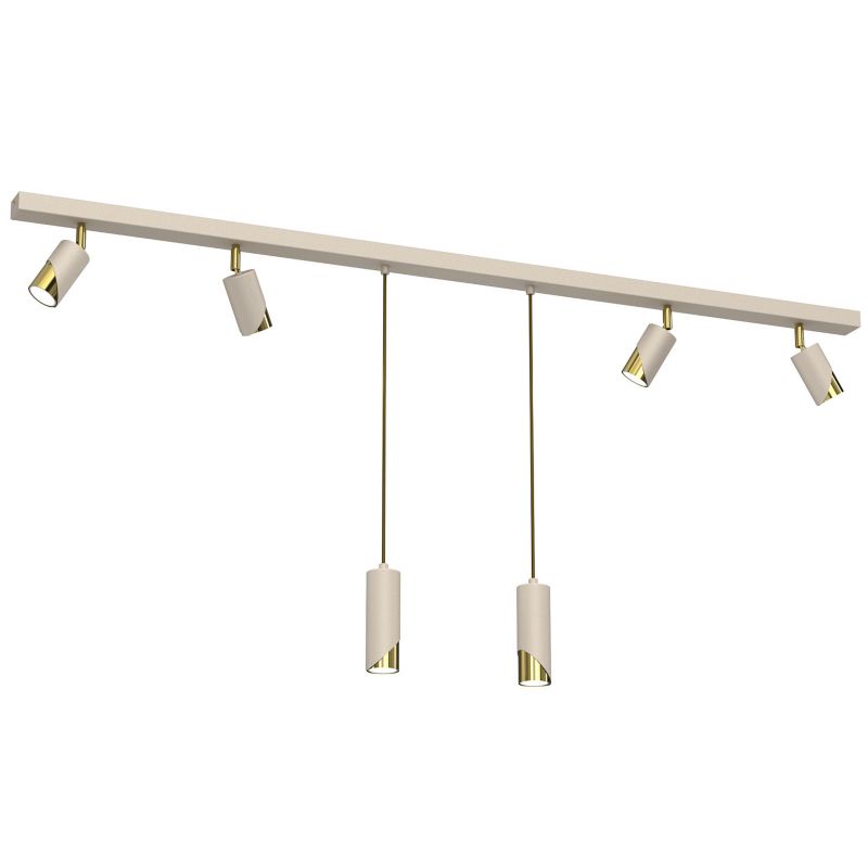 Lampa sufitowa Luminex Shift kremowo-złoty połysk Listwa z lampami 6 x GU10 x 15W wym: 100 x 150 x 5,5 cm - 1 szt.