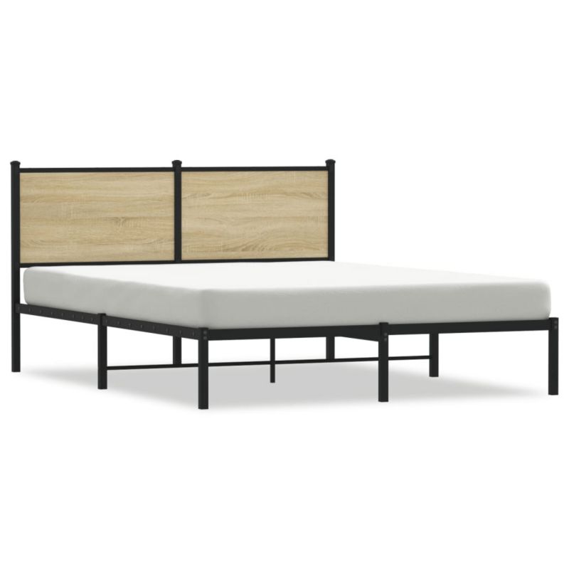 Łóżko metalowe WaszeMeble 137x190 cm dąb sonoma WM-4007715 1 szt.