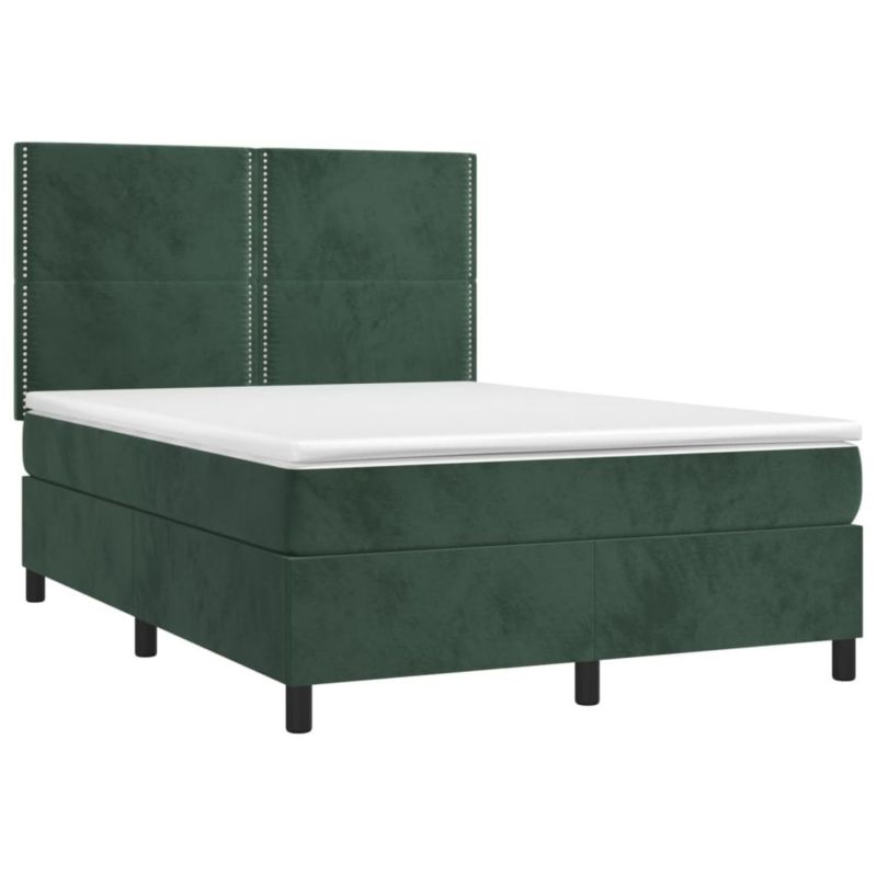 Łóżko kontynentalne WaszeMeble 140x190 cm zielony WM-3136062 1 szt.