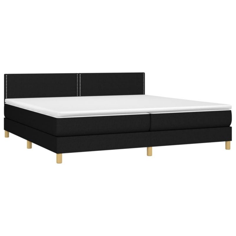 Łóżko kontynentalne WaszeMeble 200x200 cm czarne WM-3133663 1 szt.