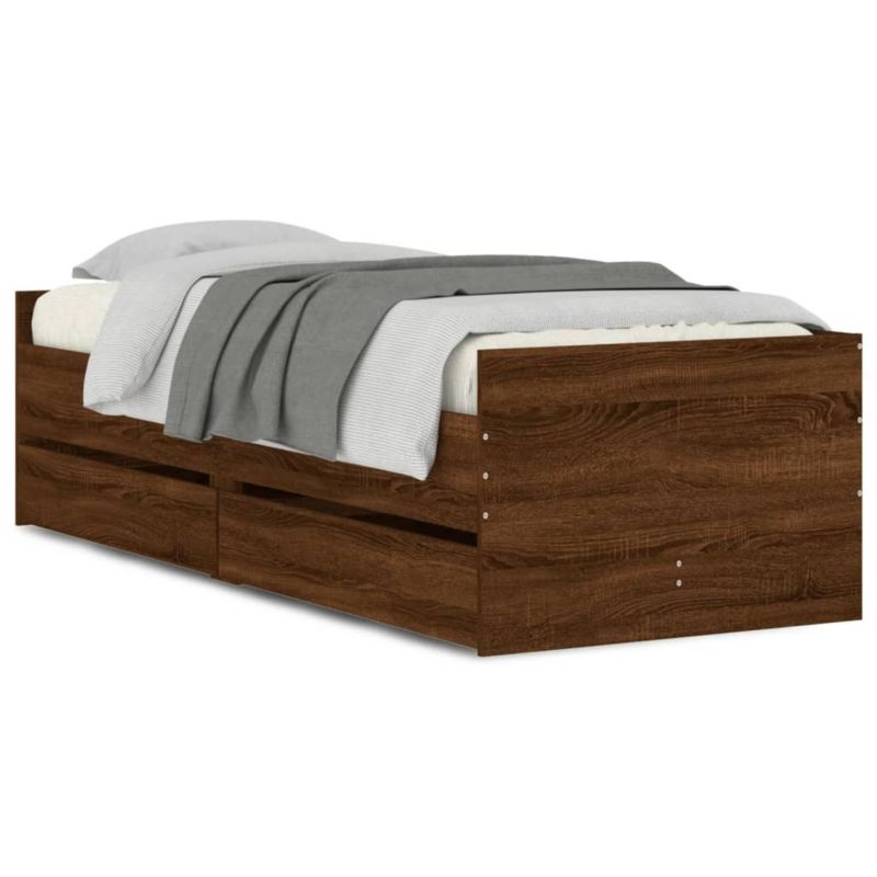 Łóżko drewniane WaszeMeble 75x190 cm brązowy WM-3207363 1 szt.