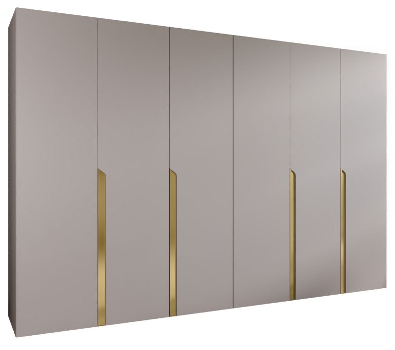 Szafa uchylna otwierana Abiks MILA 1 300 (2x150) wys 202 cm Kaszmir + Złoty 1 szt