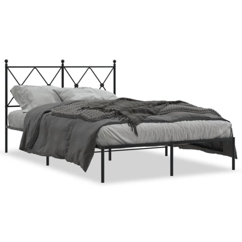 Łóżko metalowe WaszeMeble 120x190 cm czarna WM-376499 1 szt.