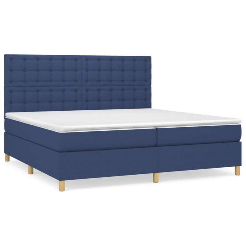 Łóżko kontynentalne WaszeMeble 200x200 cm niebieskie WM-3142687 1 szt.