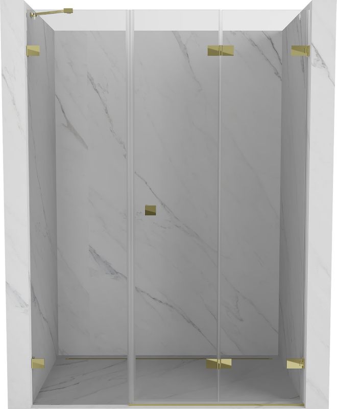 Drzwi prysznicowe składane Mexen Lunar-F złote 125 cm 836S-125-050-50-00-P 1 szt.