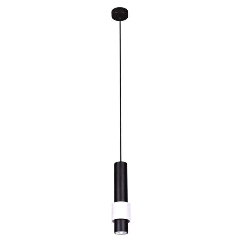 Lampa sufitowa wisząca Kaja Tuba 1308 czarno-biała tuba 1xGU10 x 50W 1 szt.