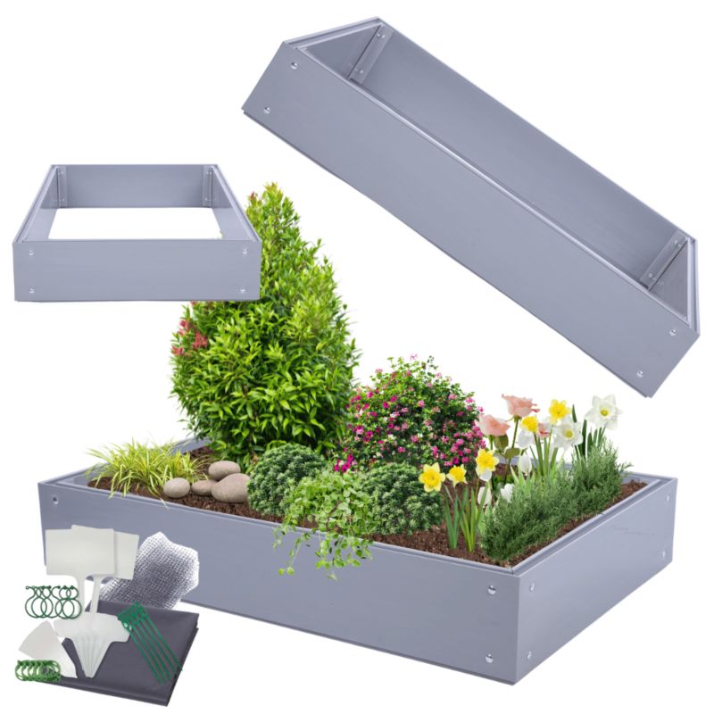Skrzynia na warzywa MODO24 modułowa plastikowa trwała odporna na warunki atmosferyczne 20x120x100 cm 1 szt.