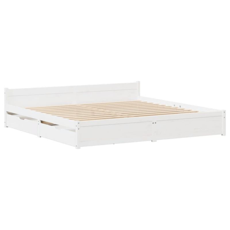 Łóżko drewniane WaszeMeble 150x200 cm biała WM-3301691 1 szt.