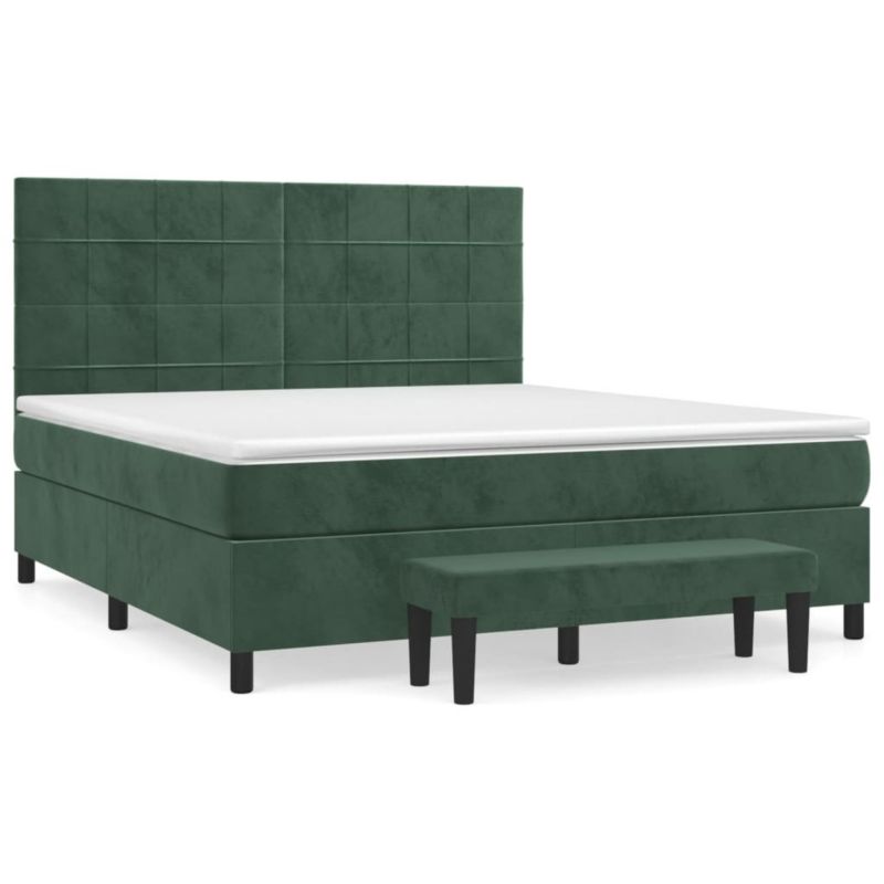 Łóżko kontynentalne WaszeMeble 180x200 cm ciemnozielone WM-3137860 1 szt.