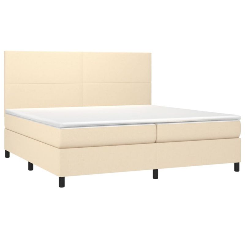 Łóżko kontynentalne WaszeMeble 200x200 cm kremowe WM-3134746 1 szt.