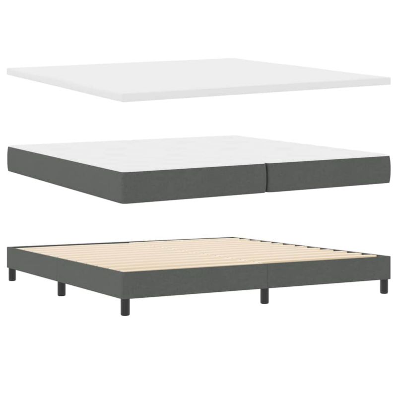 Łóżko z materacem WaszeMeble 200x200 cm szary WM-3340109 1 szt.