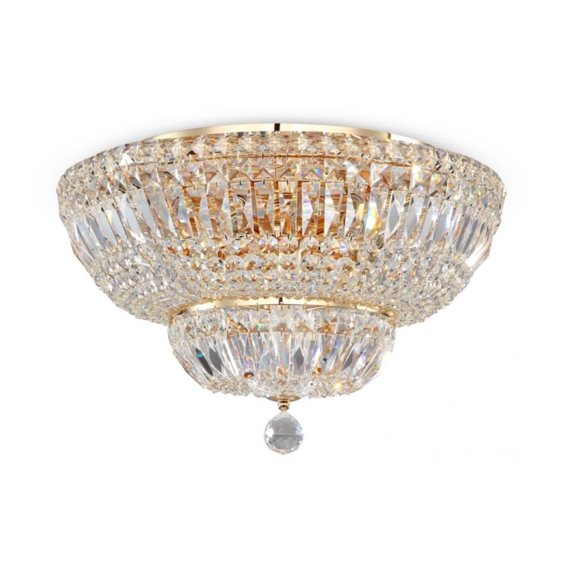 Lampa wisząca Maytoni Basfor mosiężno-złota kryształowa glamour 12xE14 x 60W 1 szt.