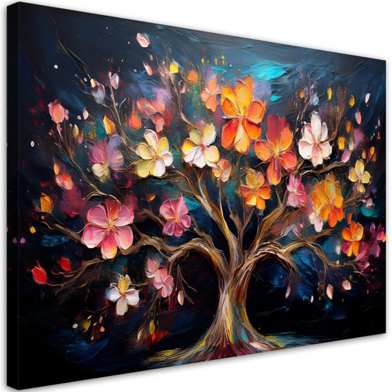 Obraz na płótnie Feeby Kolorowe Drzewo Życia Abstrakcja 100x70cm 1szt