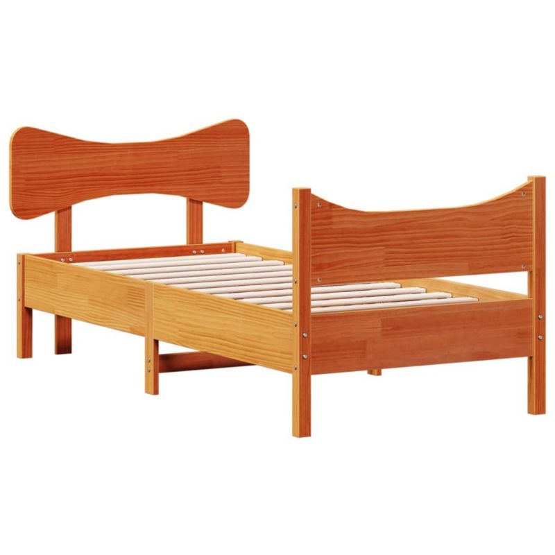 Łóżko drewniane WaszeMeble 75x190 cm brąz WM-3216407 1 szt.