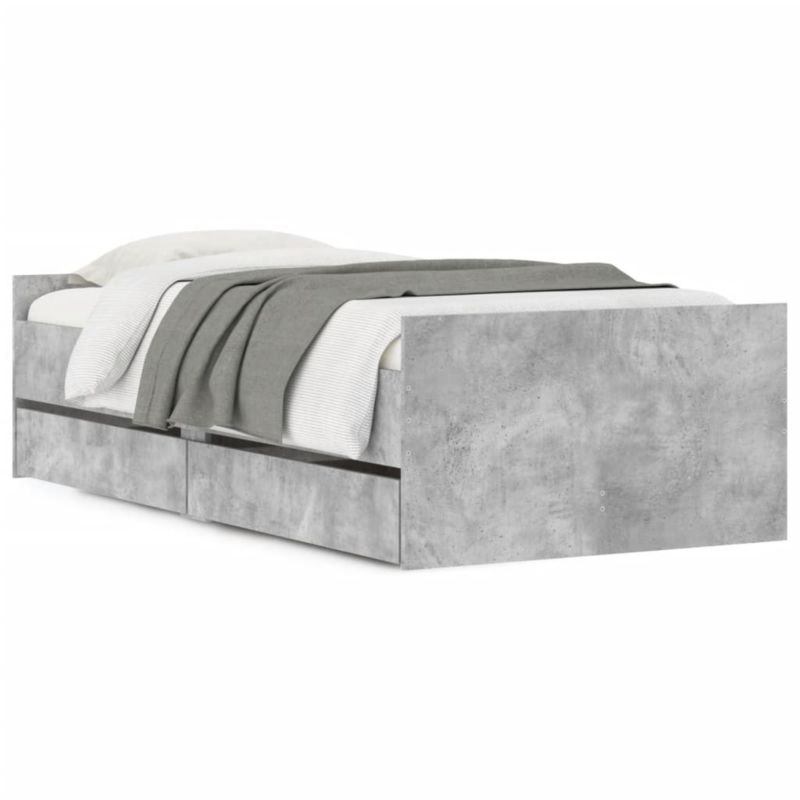Łóżko drewniane WaszeMeble 90x190 cm szarość WM-3207381 1 szt.