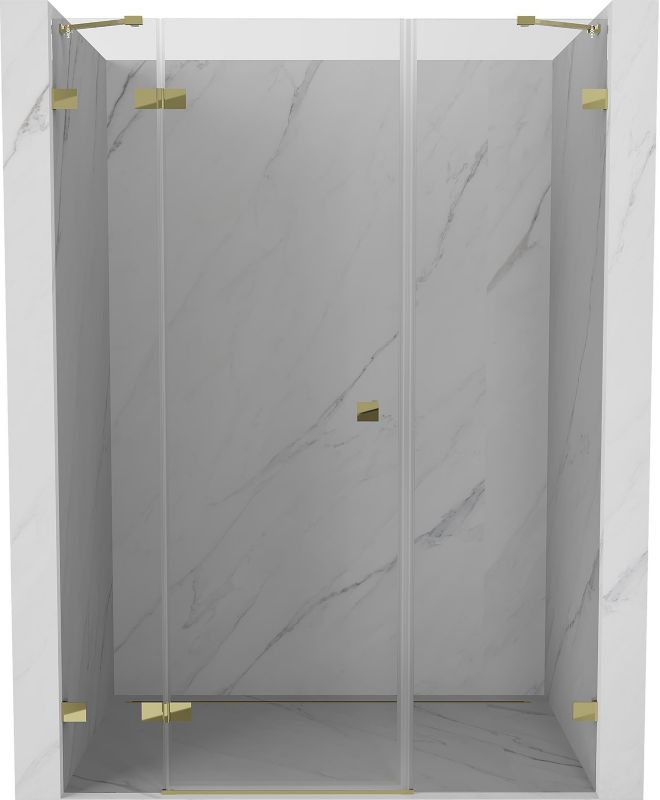 Drzwi prysznicowe Mexen Lunar złote 125 cm 1 szt.