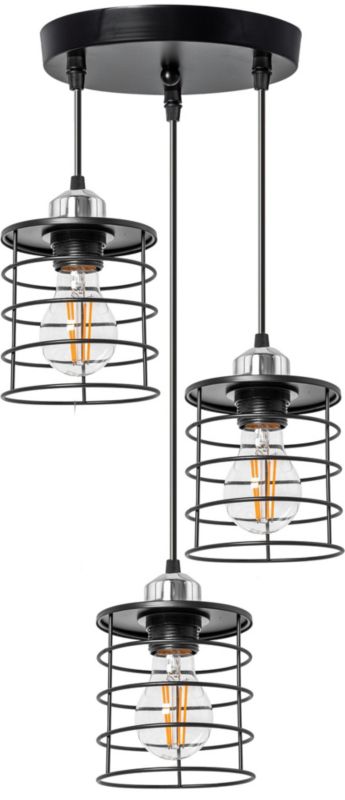 Lampa Sufitowa Wisząca Toolight 392204 Czarny 1 Szt