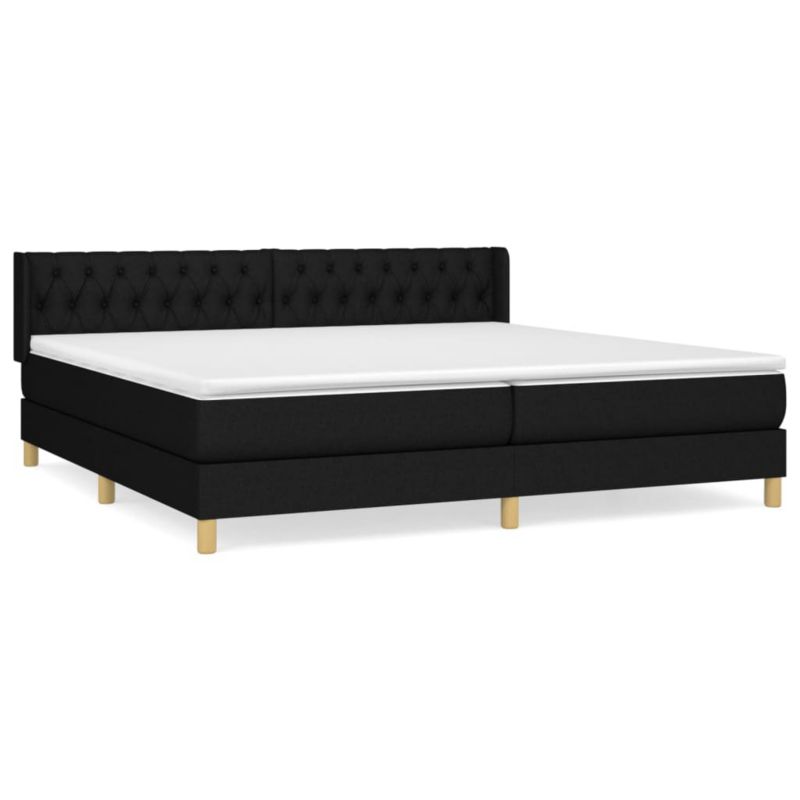 Łóżko z materacem WaszeMeble 200x200 cm czarny WM-3130539 1 szt.