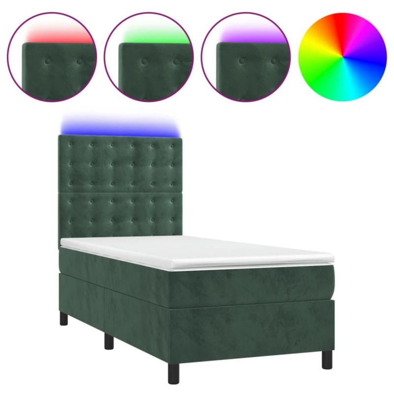 Łóżko z materacem WaszeMeble 80x200 cm zielony WM-3136332 1 szt.