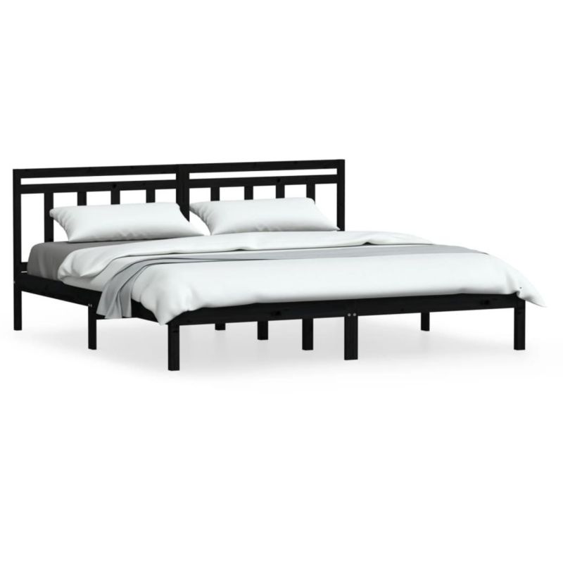 Łóżko drewniane WaszeMeble 200x200 cm czarna WM-3100613 1 szt.