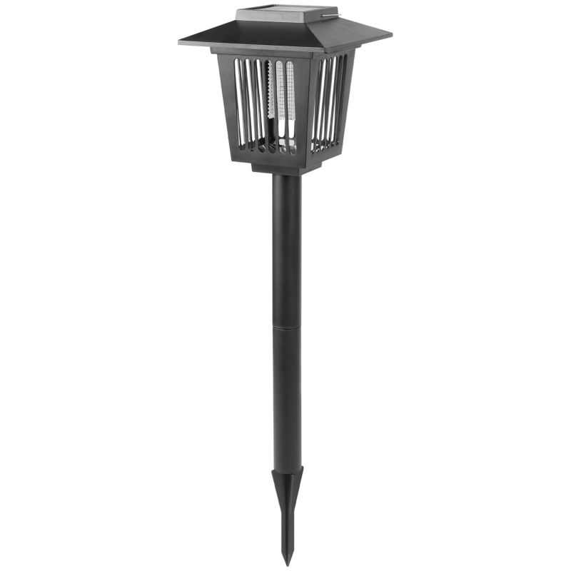 Lampa LED solarna ogrodowa MasterLED owadobójcza zimna biel 6500K 58 cm IP44 czarna 1 szt.