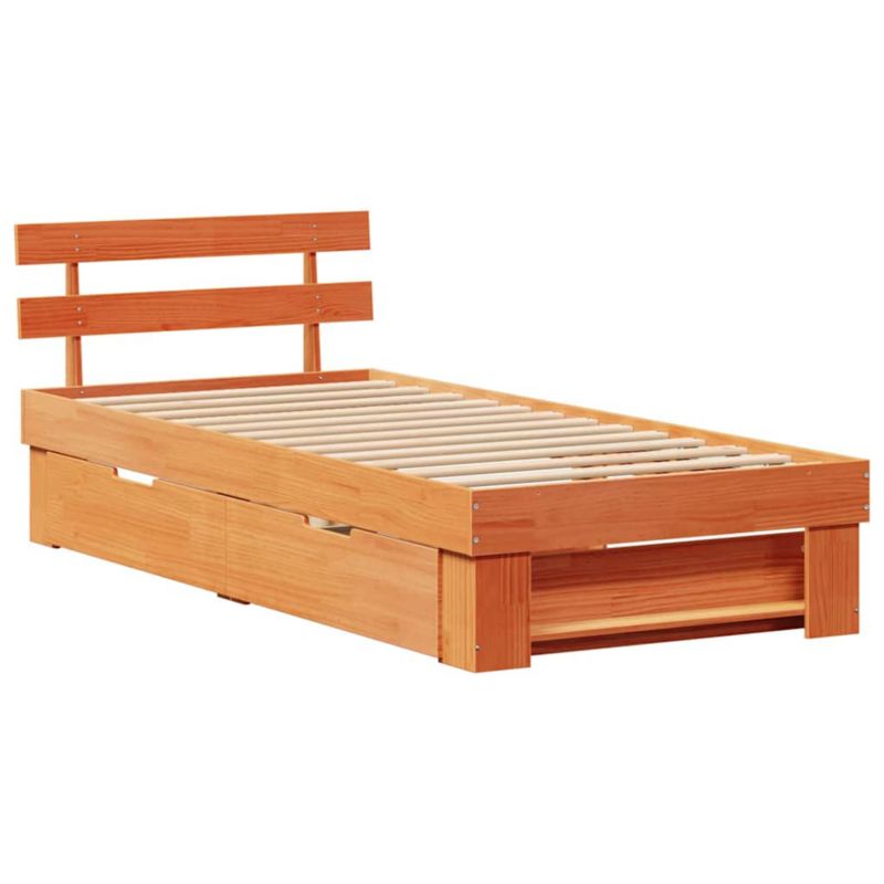Łóżko drewniane WaszeMeble 75x190 cm brązowy WM-872553 1 szt.