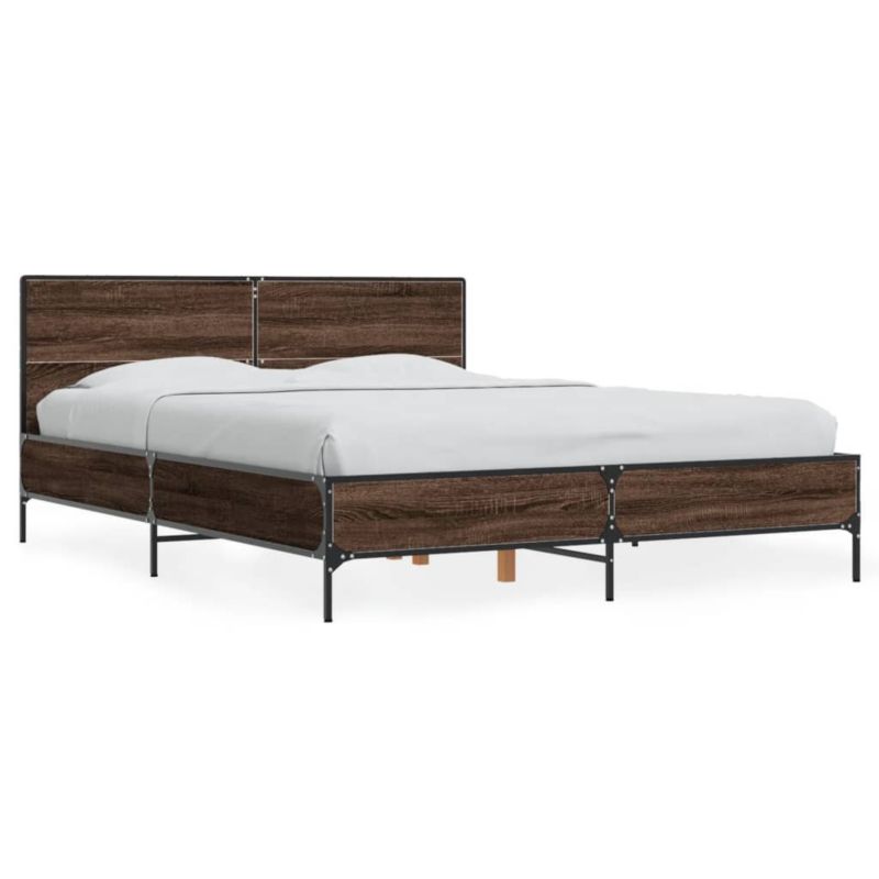 Łóżko metalowe WaszeMeble 135x190 cm brązowy WM-3280031 1 szt.