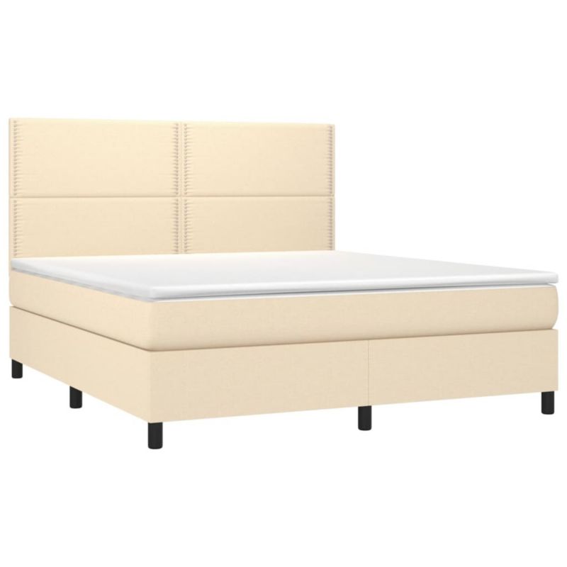 Łóżko kontynentalne WaszeMeble 180x200 cm kremowe WM-3134818 1 szt.