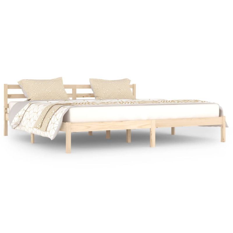 Łóżko drewniane WaszeMeble 200x200 cm brązowe WM-810450 1 szt.