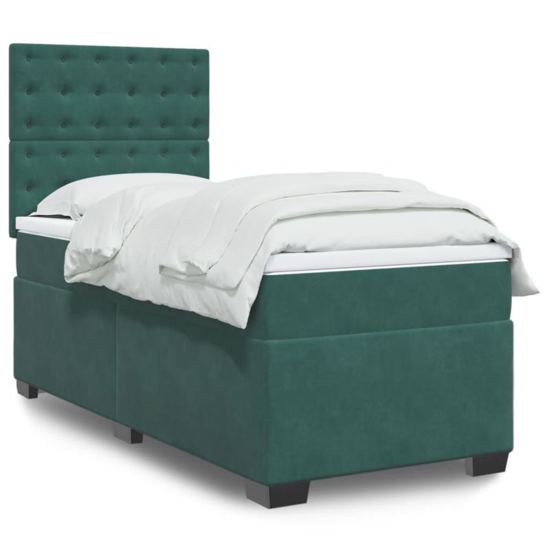 Łóżko kontynentalne WaszeMeble 90x200 cm zielone WM-3293125 1 szt.