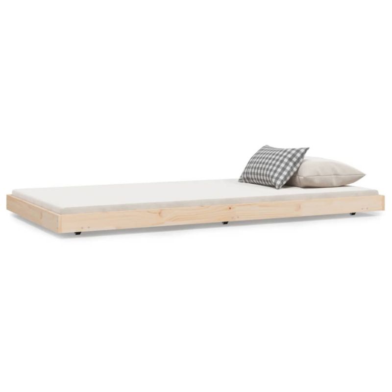 Łóżko drewniane WaszeMeble 100x200 cm brązowe WM-823489 1 szt.