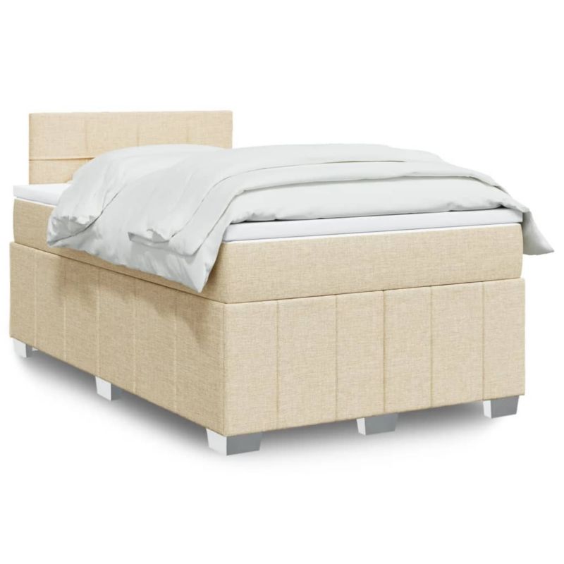Łóżko kontynentalne WaszeMeble 120x190 cm kremowe WM-3287012 1 szt.
