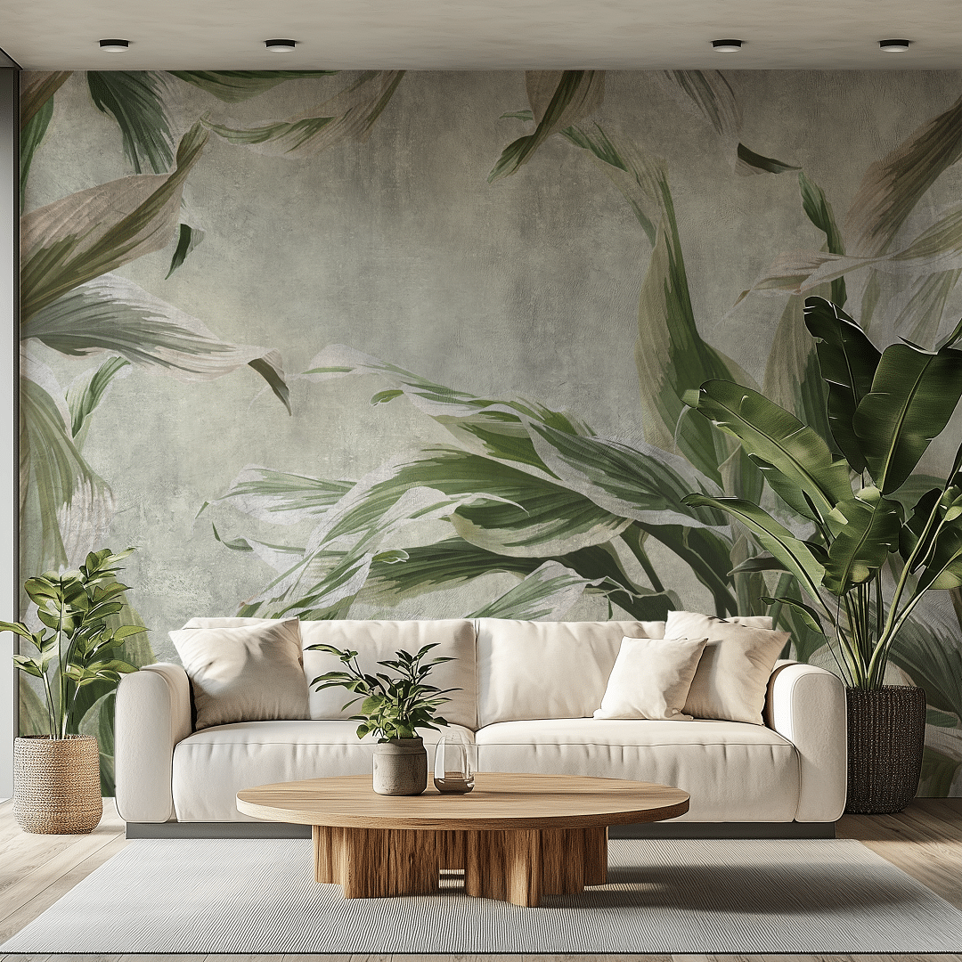 Fototapeta na ścianę Tropical Forest - Winyl struktura betonu