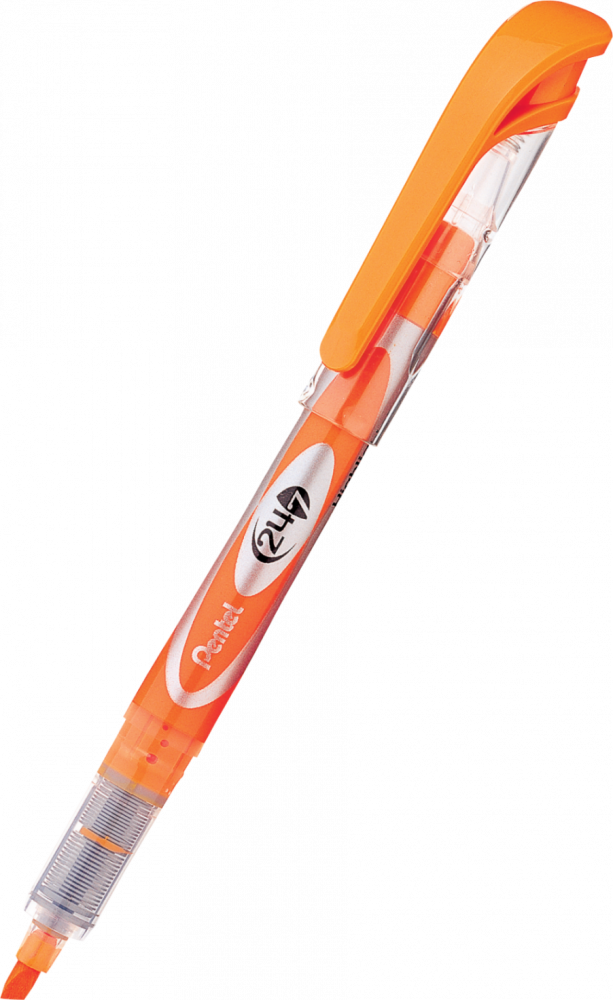 Zakreślacz Pentel SL12, z płynnym tuszem, ścięta, 3.7mm, pomarańczowy