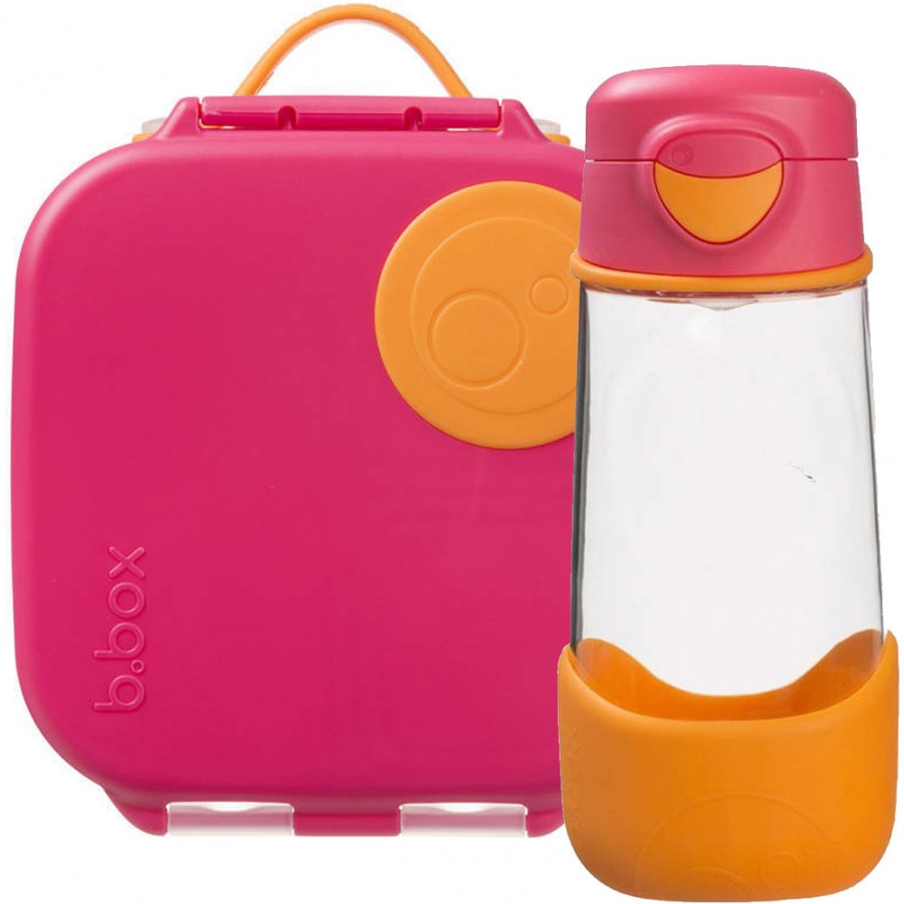 Zestaw: Mini lunchbox + bidon na wodę B.Box Strawberry Shake