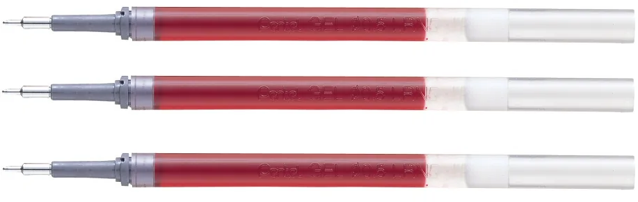 3x wkład wymienny Pentel EnerGel LRN5, 0.5mm, czerwony