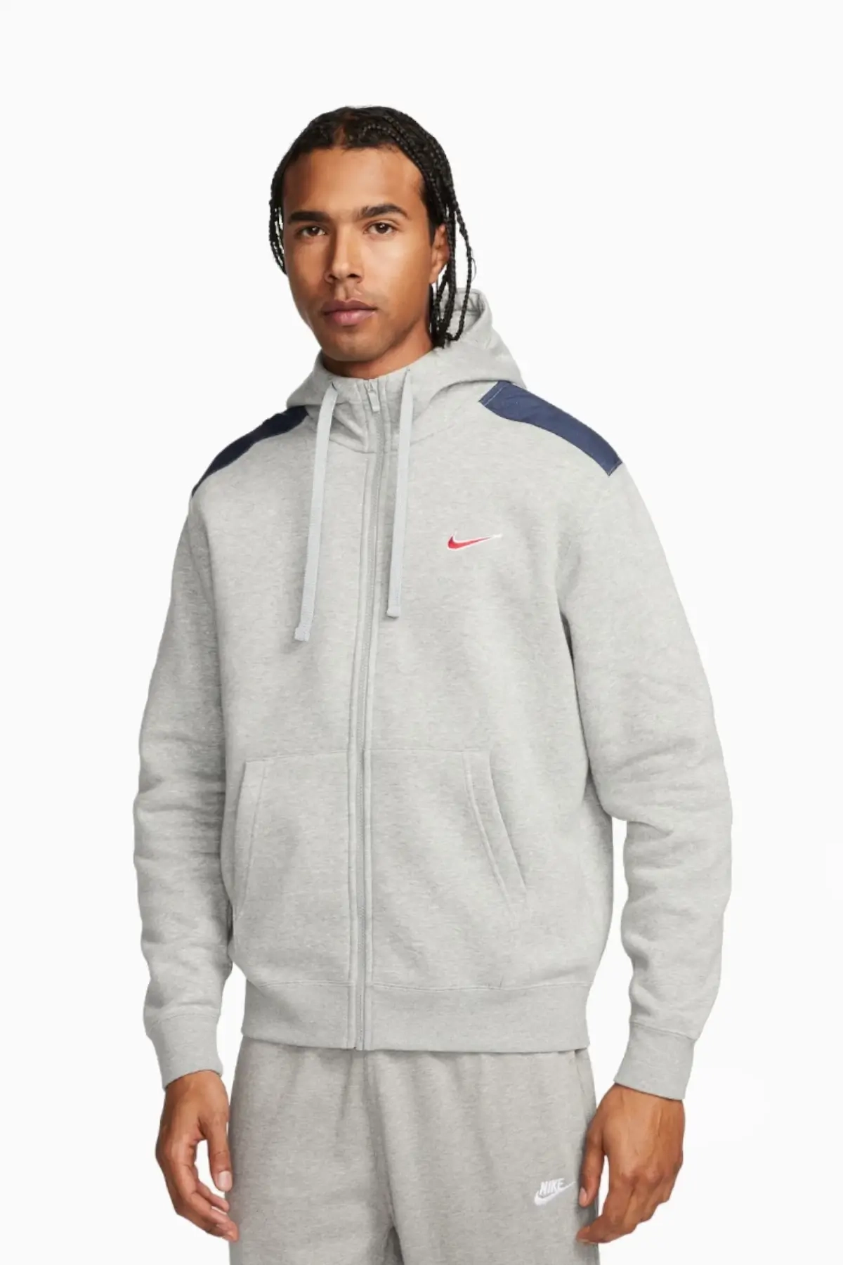 Bluza z kapturem Nike Sportswear Fleece FZ - Szary