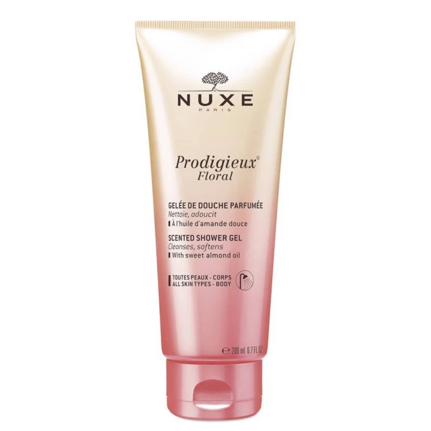 Nuxe prodigieux floral - żel pod prysznic o kwiatowym zapachu, 2x200 ml (data ważności: 30.11.2025)