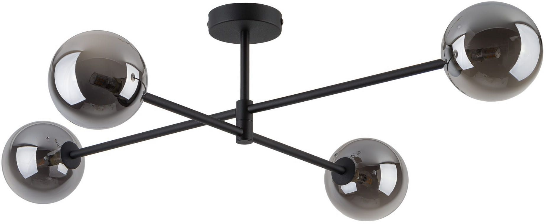 TK Lighting Sarius lampa podsufitowa 4x6 W czarna 6235