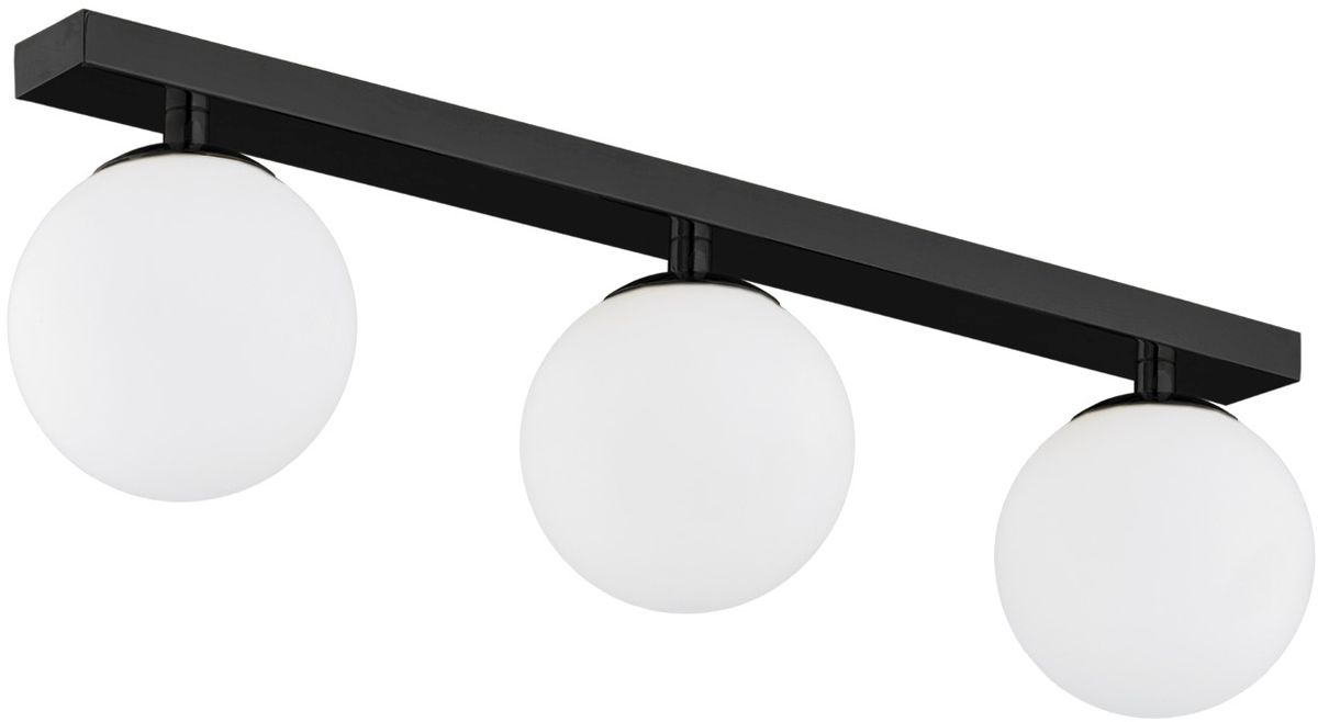 Argon Saara lampa podsufitowa 3x7W opal mat/czarny struktura 6317